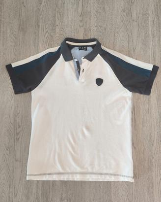 Polo EA7 Emporio Armani bianca uomo taglia S