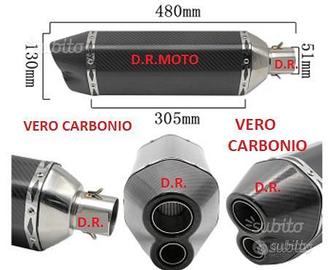 SCARICO marmita DOPPIA USCITA in VERO CARBONIO
