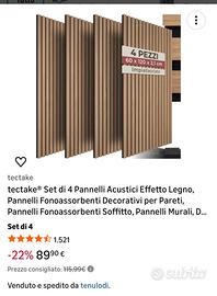 Pannelli fono assorbenti simile legno