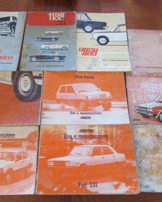 libretti uso manutenzione auto fiat vintage