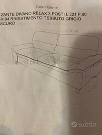 Divano 3 posti relax