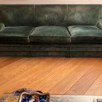 Salotto completo in velluto di lino vintage