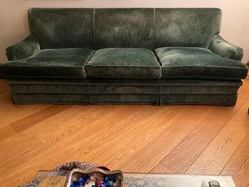 Salotto completo in velluto di lino vintage