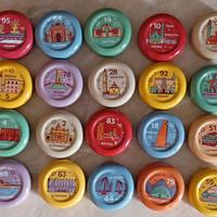 20 tappi succo Yoga, collezione Tutte mie le città