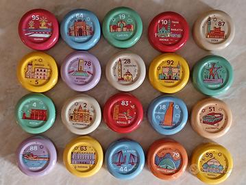 20 tappi succo Yoga, collezione Tutte mie le città