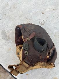 Cuffia in pelle pilota da caccia seconda guerra mo