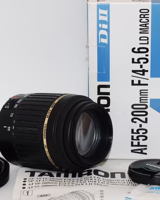 Obiettivo canon zoom tamron af 55-200mm f4 5.6 LD