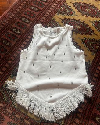 Top camomilla con strass NON DISPONIBILE , VACANZA