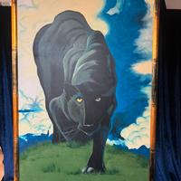 Dipinto su tela la pantera cacciatrice