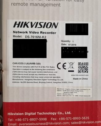 NETWORK VIDEO RECORDER HIKVISION DS-7816NI-K2