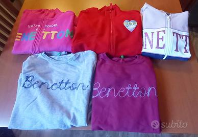 5 FELPE BENETTON per ragazzina 11-14 anni
