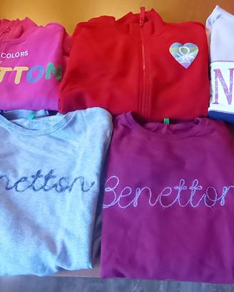 5 FELPE BENETTON per ragazzina 11-14 anni