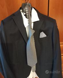 giacca uomo nuova nera taglia 56 camicia  cravatta