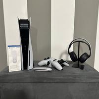 PS5 con lettore disco+accessori completi+volante