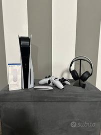 PS5 con lettore disco+accessori completi+volante