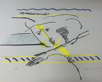 Remo brindisi quadro litografia