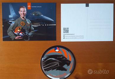 174 - CARTOLINA + ADESIVO ROYAL NL AIR FORCE  F16