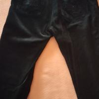 pantalone donna in velluto nero