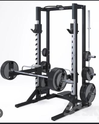 Technogym half rack/panca scott pure strenght