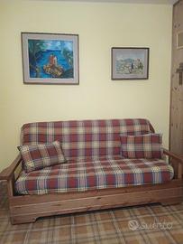 Divano letto in legno massello 