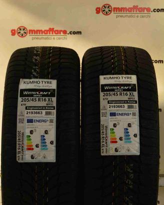 2 Pneumatici 205/45 R16 Kumho Tire Wintercraft K W