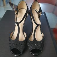 scarpe tacco 12 con plató 