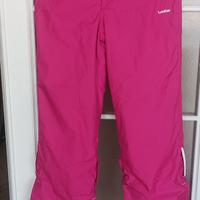 Pantaloni da sci donna fucsia taglia 151-160 cm