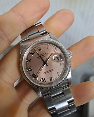 Rolex datejust 16220 salmone originale