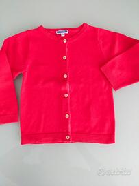 Jacadì golfino cotone rosso bambina 3 anni