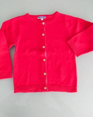 Jacadì golfino cotone rosso bambina 3 anni