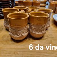 rustici in terracotta (piatti, bicchieri zuppiere)