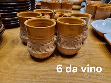 rustici in terracotta (piatti, bicchieri zuppiere)