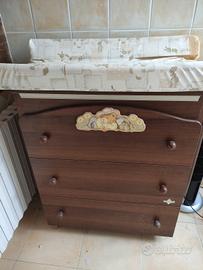 fasciatoio con vaschetta per bagno