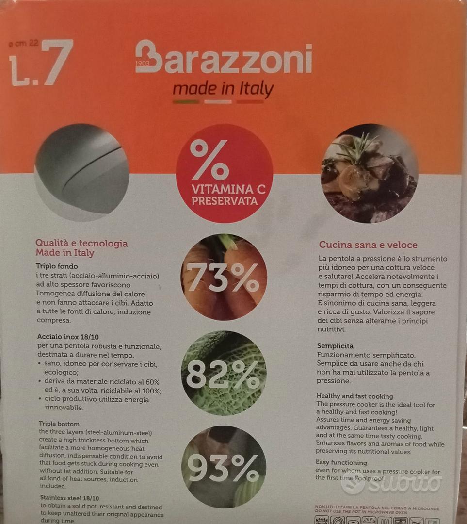 pentola a pressione Barazzoni 7 litri - Arredamento e Casalinghi In vendita  a Caserta