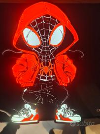 Lampada Lightbox Spiderman Miles Morales 