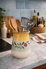 Porta mestoli vintage in ceramica artigianale