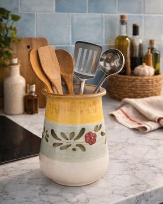 Porta mestoli vintage in ceramica artigianale
