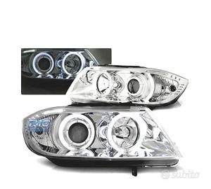 FARI BMW E90 E91 05-08 OCCHI ANGEL CCFL CROMATI