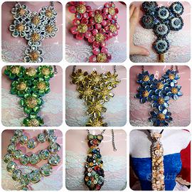collane bottoni e strass❣️