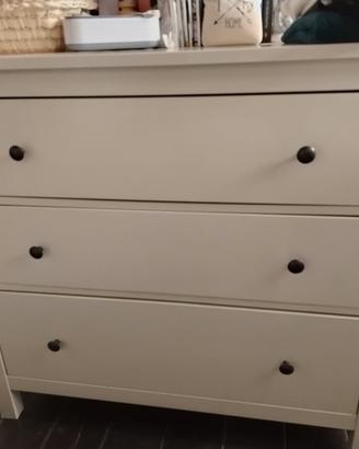 HEMNES 2 Cassettiere con 3 cassetti bianche