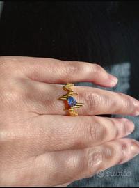 Anello di tanzanite in argento