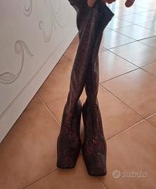 stivali lunghi in cuoio