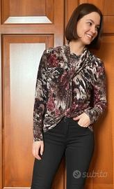 Maglia Donna Cheitt Floreale Scollo a Scialle XXL