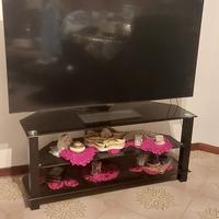 Mobile porta Tv in vetro con supporto orientabile