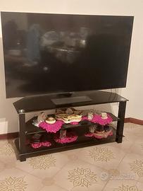 Mobile porta Tv in vetro con supporto orientabile