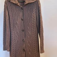 Cappotto in maglia con gonna coordinata