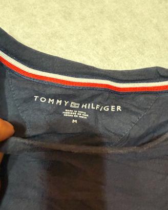 Tommy Hilfiger Uomo T-Shirt Logo – Blu, Taglia M