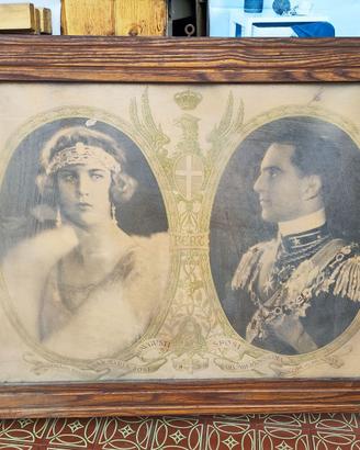 Trittico Quadri d'Epoca Reali Savoia