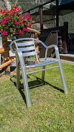Sedie bar/giardino in alluminio impilabili