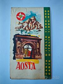 Cartina politica Valle D'Aosta 1963